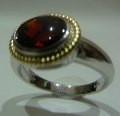 Inel aur 14k cu garnet by Kristina foto