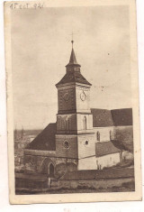 #carte postala(foto)-BRASOV-Biserica Evanghelica -anul 1921 foto