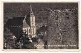Carte postala(foto)-BRASOV-Biserica Neagra si Turnul Negru-anul 941, Circulata, Fotografie