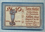 1891 BANCNOTA NOTGELD - AUSTRIA - 10 HELLER - anul 1921 -SERIA FARA -starea care se vede