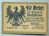 1869 BANCNOTA NOTGELD - AUSTRIA - 40 HELLER - anul 1920 -SERIA FARA -starea care se vede