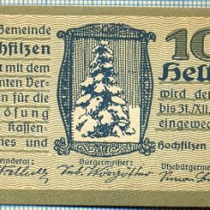 1858 BANCNOTA NOTGELD - AUSTRIA - 10 HELLER - anul 1920 -SERIA FARA -starea care se vede