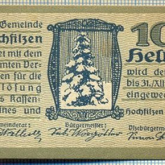 1863 BANCNOTA NOTGELD - AUSTRIA - 10 HELLER - anul 1920 -SERIA FARA -starea care se vede