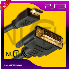 Cablu HDMI - DVI pentru PlayStation 3, Cablu PS3 HDMI DVI, Cablu PS3 DVI, Cablu 1 metru HDMI la DVI foto