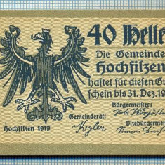 1870 BANCNOTA NOTGELD - AUSTRIA - 40 HELLER - anul 1920 -SERIA FARA -starea care se vede