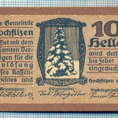 1879 BANCNOTA NOTGELD - AUSTRIA - 10 HELLER - anul 1921 -SERIA FARA -starea care se vede