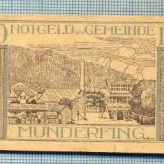 1881 BANCNOTA NOTGELD - AUSTRIA - 10 HELLER - anul (1920 ?) -SERIA FARA -starea care se vede