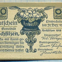 1873 BANCNOTA NOTGELD - AUSTRIA - 60 HELLER - anul 1920 -SERIA FARA -(tren,vagoane)-starea care se vede