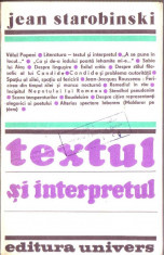 Jean Starobinski-Textul si interpretul foto