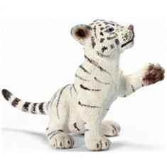 Figurina animal Pui tigru alb jucandu-se - 14385 foto
