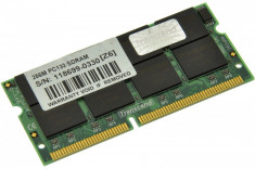 Memorie laptop 256MB SDRAM 133 MHz (PC133) Transcend T28S3AL-75, SODIMM 144 pini foto