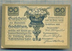 1887 BANCNOTA NOTGELD - AUSTRIA - 60 HELLER - anul 1920 -SERIA FARA -starea care se vede