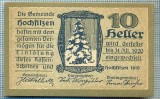 1861 BANCNOTA NOTGELD - AUSTRIA - 10 HELLER - anul 1920 -SERIA FARA -starea care se vede