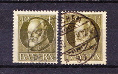 Timbre BAYERN 1914/* 100 (I) = KQNIG LUDWIG III Dant. 14X14,1/2, Wz.4, STAMPILATE foto