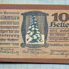 1896 BANCNOTA NOTGELD - AUSTRIA - 10 HELLER - anul 1921 -SERIA FARA -starea care se vede