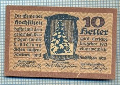 1880 BANCNOTA NOTGELD - AUSTRIA - 10 HELLER - anul 1921 -SERIA FARA -starea care se vede
