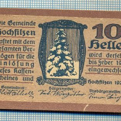 1880 BANCNOTA NOTGELD - AUSTRIA - 10 HELLER - anul 1921 -SERIA FARA -starea care se vede