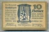 1862 BANCNOTA NOTGELD - AUSTRIA - 10 HELLER - anul 1920 -SERIA FARA -starea care se vede