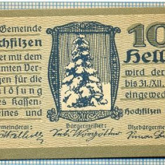 1857 BANCNOTA NOTGELD - AUSTRIA - 10 HELLER - anul 1920 -SERIA FARA -starea care se vede