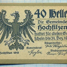 1865 BANCNOTA NOTGELD - AUSTRIA - 40 HELLER - anul 1920 -SERIA FARA -starea care se vede