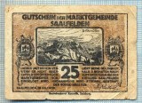 1903 BANCNOTA NOTGELD - AUSTRIA - 25 HELLER - anul 1920 -SERIA FARA -starea care se vede