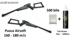 Pusca Airsoft Ruger MK1 aer comprimat Green Gas - Sniper 180 m/s + 500 bile + tub gaz + 5 tinte + Transport Gratuit foto