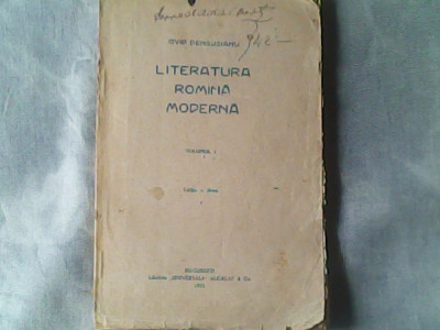 Literatura romana moderna - Vol.1,2,3- Ovid Densusianu foto