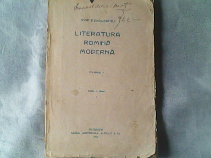 Literatura romana moderna - Vol.1,2,3- Ovid Densusianu