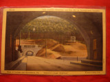 Ilustrata veche- Twin Tunnels Pennsylvania Turnpike SUA