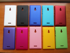 Hard case / Huse tari din plastic captusite cu un cauciuc mat superslim catifelate Nokia XL foto