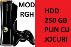 XBOX 360 SLIM 4GB -MODAT RGH COMPATIBIL CU TOATE JOCURILE APARUTE !!! foto