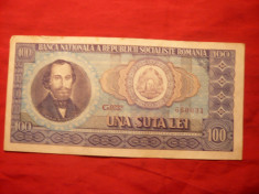 Bancnota 100 Lei 1966 , cal.Buna foto
