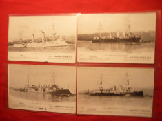 4 Ilustrate -Nave- Marina de Razboi Franceza - Primul Razboi Mondial foto