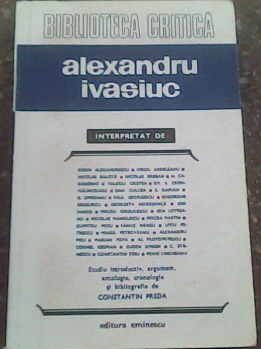 Alexandru Ivasiuc-Constantin Preda