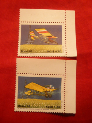 Serie Aviatie 1988 Brazilia , 2 val. foto