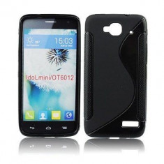 Husa TPU S-LINE ORANGE Hiro Alcatel One Touch Idol Mini OT-6012 OT-6012D Black foto