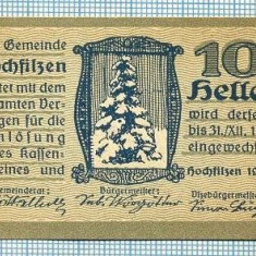 1950 BANCNOTA NOTGELD - AUSTRIA - 10 HELLER - anul 1920 -SERIA FARA -EROARE DE TIPAR-starea care se vede