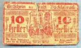 1920 BANCNOTA NOTGELD - AUSTRIA - 10 HELLER - anul 1919 -SERIA FARA -starea care se vede