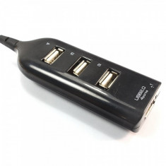 Mini Hub USB 2.0 de mare vitez&amp;amp;#259; cu 4 Porturi, negru AL049 foto