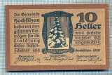 1927 BANCNOTA NOTGELD - AUSTRIA - 10 HELLER - anul 1921 -SERIA FARA -starea care se vede