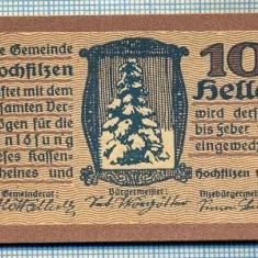 1927 BANCNOTA NOTGELD - AUSTRIA - 10 HELLER - anul 1921 -SERIA FARA -starea care se vede