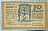 1935 BANCNOTA NOTGELD - AUSTRIA - 10 HELLER - anul 1920 -SERIA FARA -starea care se vede