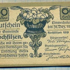 1923 BANCNOTA NOTGELD - AUSTRIA - 60 HELLER - anul 1920 -SERIA FARA -(tren,vagoane)-starea care se vede