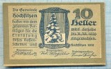 1932 BANCNOTA NOTGELD - AUSTRIA - 10 HELLER - anul 1920 -SERIA FARA -starea care se vede