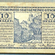 1909 BANCNOTA NOTGELD - AUSTRIA - 10 HELLER - anul 1920 -SERIA FARA -starea care se vede