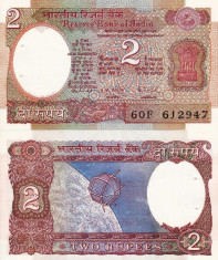 INDIA 2 rupees 1975 UNC!!! foto