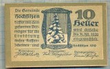 1933 BANCNOTA NOTGELD - AUSTRIA - 10 HELLER - anul 1920 -SERIA FARA -starea care se vede