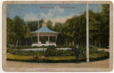 Botosani - Gradina Belvedere carte postala ilustrata color circulata 1924 perioada interbelica foto
