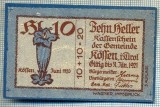 1939 BANCNOTA NOTGELD - AUSTRIA - 10 HELLER - anul 1921 -SERIA FARA -starea care se vede