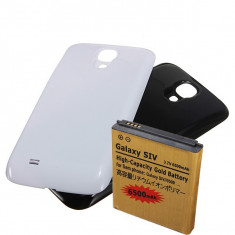 ``Baterie extinsa dubla capacitate 6500 mAh + capac spate NEGRU + folie ecran + expediere gratuita Samsung Galaxy S4 i9500 foto